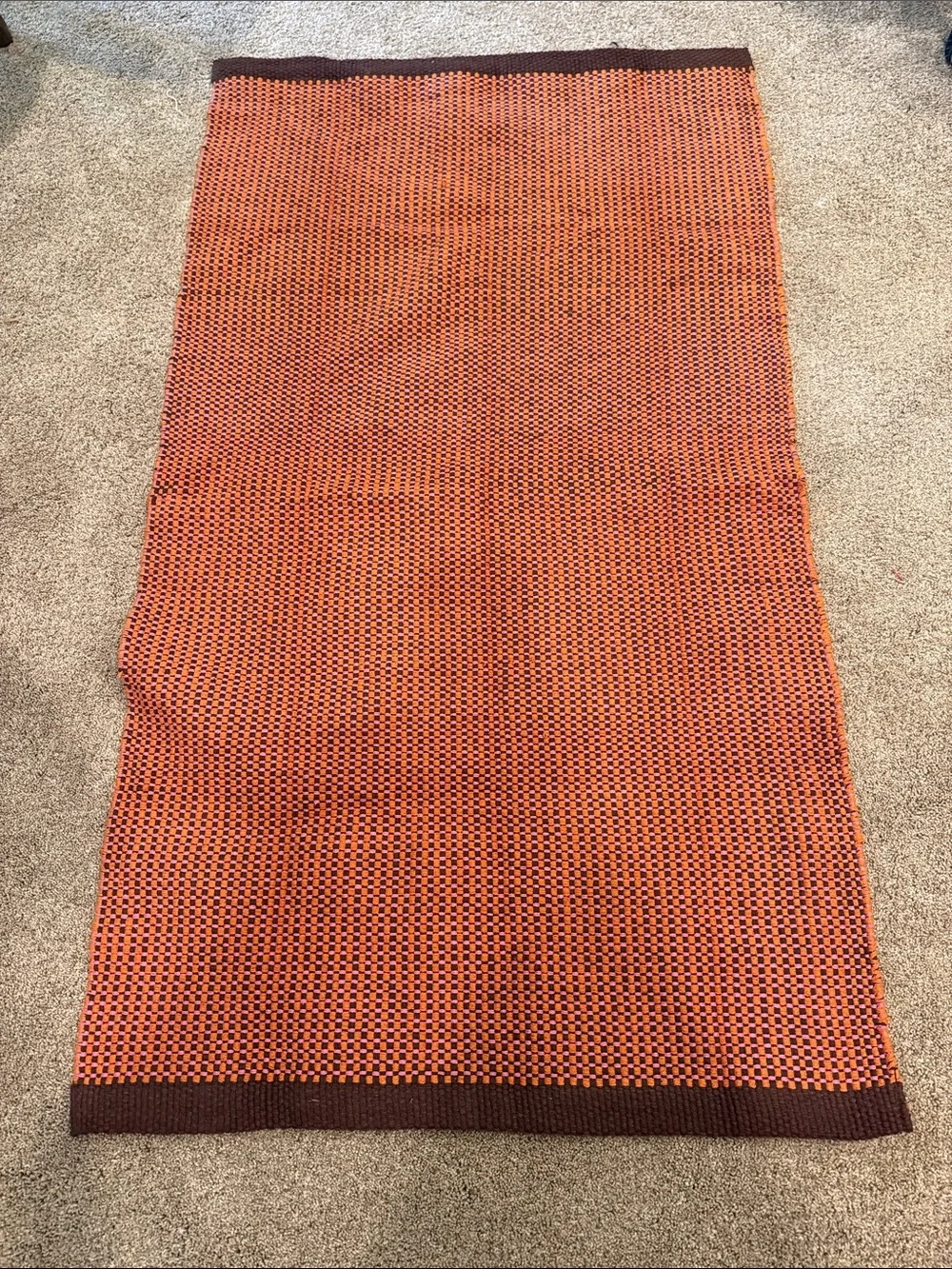 Nwot IKEA Vagomrade 80x150cm (2’7”x4’x11”) rug pink/orange/brown